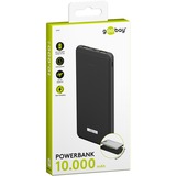 goobay Wireless Schnelllade-Powerbank 10000mAh schwarz, PD, QC 3.0, 10.000 mAh