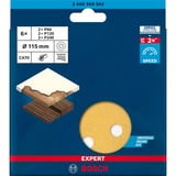Bosch Professional Expert C470 Schleifblatt-Set, Ø 115mm, K60 / 120 / 240 6-teilig, für Exzenterschleifer