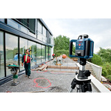 Bosch Professional Rotationslaser GRL 250 HV Professional blau/schwarz, rote Laserlinie, mit Fernbedienung, im Koffer