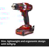 EINHELL Power X-Change Akku-Bohrschrauber TE-CD 18/40 Li-Solo, 18Volt rot/schwarz, ohne Akku und Ladegerät
