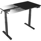ICY BOX Elektrisch höhenverstellbarer Sitz-/Steh-Tisch IB-EW122B-TT 61087 schwarz, mit Memory-Touch-Panel