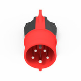 NRGkick Steckeraufsatz 32A - 5polig, max. 22kW, Adapter schwarz/rot, für NRGkick Ladeeinheit