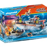 PLAYMOBIL 70140 Seenot: Löscheinsatz mit Rettungskreuzer, Konstruktionsspielzeug