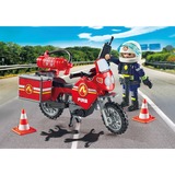 PLAYMOBIL 71466 City Action Feuerwehrmotorrad am Unfallort, Konstruktionsspielzeug 