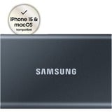 Samsung Portable SSD T7 1TB, Externe SSD grau, USB-C 3.2 Gen 2 (10 Gbit/s), extern