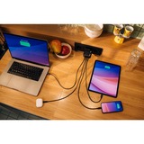 Verbatim Mini-GaN-Ladegerät 100W 4-Port, 1x USB-A , 3x USB-C schwarz, PD 3.0, QC 3.0