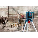 Bosch Professional Rotationslaser GRL 400 H Professional blau/schwarz, rote Laserlinie, mit Laser-Empfänger LR 1, VARTA Ladegerät + Akkus, in L-BOXX