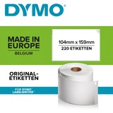 Dymo LabelWriter ORIGINAL Versandetiketten für LW 4XL 104x159mm, 1 Rolle mit 220 Etiketten permanent klebend, S0904980
