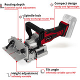 EINHELL Power X-Change Akku-Flachdübelfräse TE-BJ 18 Li - Solo, 18Volt, Nutfräse rot/schwarz, ohne Akku und Ladegerät