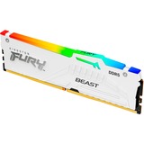 Kingston FURY DIMM 16 GB DDR5-6800, Arbeitsspeicher weiß, KF568C34BWA-16, FURY Beast RGB, INTEL XMP