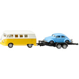 SIKU SUPER VW T1 mit Anhänger und VW Käfer, Modellfahrzeug 