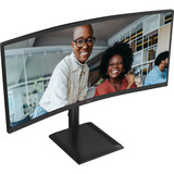 AOC CU34E4CV, LED-Monitor 86.4 cm (34 Zoll), schwarz, WQHD, VA, HDMI, DP, USB-C, KVM, USB-Hub, 120Hz Panel