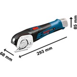 Bosch Akku-Universalschere GUS 10,8/12 V-Li, Elektroschere blau, ohne Akku und Ladegerät, L-BOXX