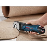 Bosch Akku-Universalschere GUS 10,8/12 V-Li, Elektroschere blau, ohne Akku und Ladegerät, L-BOXX