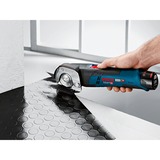 Bosch Akku-Universalschere GUS 10,8/12 V-Li, Elektroschere blau, ohne Akku und Ladegerät, L-BOXX