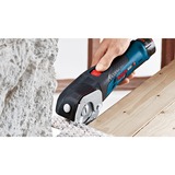 Bosch Akku-Universalschere GUS 10,8/12 V-Li, Elektroschere blau, ohne Akku und Ladegerät, L-BOXX