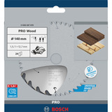 Bosch PRO Wood cordless Kreissägeblatt, Ø 140mm, 24Z Bohrung 12,7mm, für Akku-Handkreissägen
