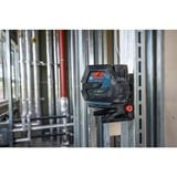 Bosch Professional Akku-Kombilaser GCL 12V-50-22 CG Professional, Kreuzlinienlaser blau/schwarz, grüne Laserlinien und Lotpunkte, inkl. Drehhalterung RM 20 und Baustativ BT 150