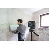 Bosch Professional Akku-Kombilaser GCL 12V-50-22 CG Professional, Kreuzlinienlaser blau/schwarz, grüne Laserlinien und Lotpunkte, inkl. Drehhalterung RM 20 und Baustativ BT 150