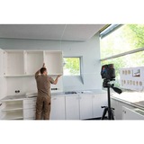 Bosch Professional Akku-Kombilaser GCL 12V-50-22 CG Professional, Kreuzlinienlaser blau/schwarz, grüne Laserlinien und Lotpunkte, inkl. Drehhalterung RM 20 und Baustativ BT 150