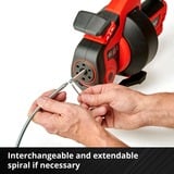 EINHELL Akku-Rohr-Reinigungsgerät TE-DA 18/760 Li-Solo rot/schwarz, ohne Akku und Ladegerät