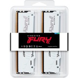 Kingston FURY DIMM 32 GB DDR5-6400 (2x 16 GB) Dual-Kit, Arbeitsspeicher weiß, KF564C32BWEAK2-32, FURY Beast RGB, INTEL XMP, AMD EXPO