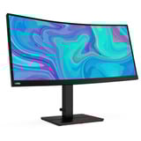 Lenovo ThinkVision T34w-20 Generalüberholt, LED-Monitor 86 cm (34 Zoll), schwarz, WQHD, VA, Curved, HDMI, DP, USB-C, USB-Hub