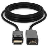Lindy Adapterkabel DisplayPort > HDMI 10,2 Gbit/s schwarz, 1 Meter