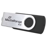 MediaRange USB 2.0 4GB, USB-Stick schwarz/silber, USB 2.0