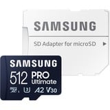 Samsung PRO Ultimate microSD 512 GB, Speicherkarte dunkelblau, UHS-I U1, Class 10, V10, A1