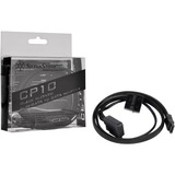 SilverStone Adapterkabel SST-CP10, 1x 4-Pin-5,25" + 1x slim-SATA > 1x 7-Pin-SATA schwarz, 50cm