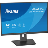 iiyama ProLite XB2495WSC-B1 61.1 cm (24 Zoll), schwarz (matt), WUXGA, IPS, HDMI, USB-C, USB-Hub, 100Hz Panel