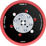 Bosch Expert Multiloch Universalstützteller, mittelhart, Ø125mm, M8+5/16", Schleifteller schwarz, für Exzenterschleifer