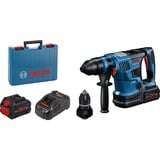 Bosch Professional Akku-Bohrhammer GBH 18V-34 CF Professional blau/schwarz, 2x Akku ProCORE18V 5,5Ah, Bluetooth Modul, Koffer