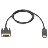 Digitus Adapterkabel DisplayPort > DVI-D schwarz, 1 Meter