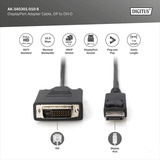 Digitus Adapterkabel DisplayPort > DVI-D schwarz, 1 Meter
