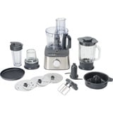 Kenwood Küchenmaschine MultiPro Compact+ silber, 800 Watt, integrierte Waage, Mixaufsatz und Blend-Xtract 2GO