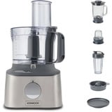 Kenwood Küchenmaschine MultiPro Compact+ silber, 800 Watt, integrierte Waage, Mixaufsatz und Blend-Xtract 2GO
