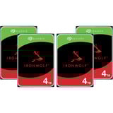 Seagate IronWolf NAS 4 x 4 TB Bundle, Festplatte SATA 6 Gb/s, 3,5", 4er Bundle