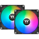 Thermaltake CT140 Reverse ARGB Sync PC Cooling Fan, Gehäuselüfter schwarz, 2er Pack, Reverse, 140 mm