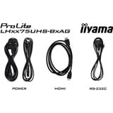 iiyama ProLite LH7575UHS-B2AG, Public Display schwarz (matt), UltraHD/4K, IPS, Lautsprecher, Daisy Chain