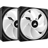 Corsair iCUE LINK QX140 RGB 140-mm-PWM-Lüfter, Gehäuselüfter schwarz, Starter-Kit, 140 mm