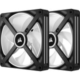 Corsair iCUE LINK QX140 RGB 140-mm-PWM-Lüfter, Gehäuselüfter schwarz, Starter-Kit, 140 mm