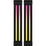 Corsair iCUE LINK QX140 RGB 140-mm-PWM-Lüfter, Gehäuselüfter schwarz, Starter-Kit, 140 mm