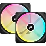 Corsair iCUE LINK QX140 RGB 140-mm-PWM-Lüfter, Gehäuselüfter schwarz, Starter-Kit, 140 mm