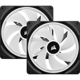 Corsair iCUE LINK QX140 RGB 140-mm-PWM-Lüfter, Gehäuselüfter schwarz, Starter-Kit, 140 mm