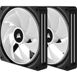 Corsair iCUE LINK QX140 RGB 140-mm-PWM-Lüfter, Gehäuselüfter schwarz, Starter-Kit, 140 mm