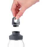 Emsa Drink2Go GLAS Trinkflasche 0,7 Liter transparent/weinrot, Schraubverschluss