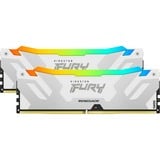 Kingston FURY DIMM 32 GB DDR5-6800 (2x 16 GB) Dual-Kit, Arbeitsspeicher weiß, KF568C36RWAK2-32, Renegade RGB, INTEL XMP