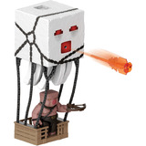 Mattel Minecraft Movie Ghast mit Feuerattacke, Spielfigur Actionfigur-Set mit Lichteffekten